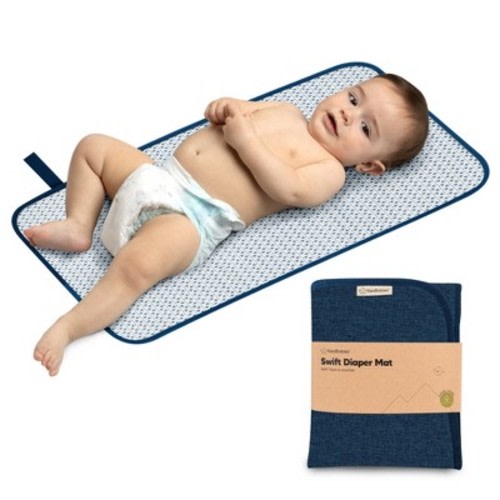 KeaBabies Swift Diaper Changing Pad, Portable Waterproof Diaper Changing Pad for Baby, Travel Changing Pad for Diaper Bag, Color: Navy blue