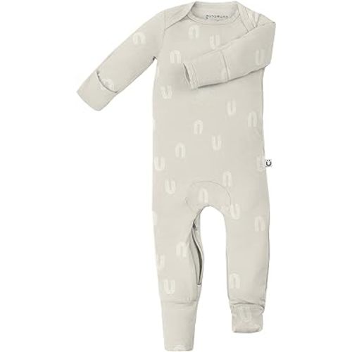 GUNAMUNA Unisex Baby, Toddler Ultra-Soft Convertible Pajama, Footie Romper Sleeper with Diaper Zipper for Easy Changing