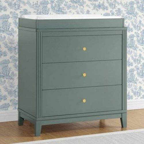 Delta Children Eloise 3 Drawer Dresser with Changing Top - Midnight Gray
