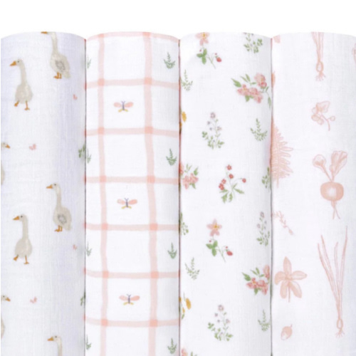 Country Floral Cotton Muslin Swaddle 4 Pack | aden + anais