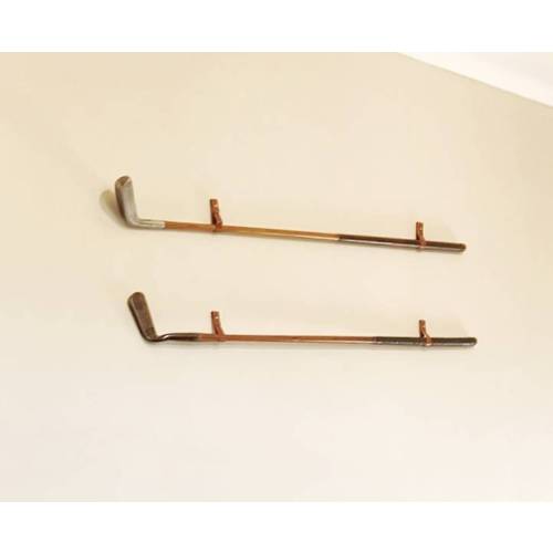 Leather Golf Club Wall Hanger Bracket, Golf Club Holder, Golf Club Rack, Golf Club Display, Wall Mount Rod Hanger, Wall Hanging Strap