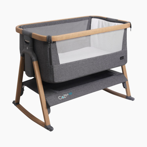 Tutti Bambini CoZee Air Bedside Crib - Oak/Charcoal