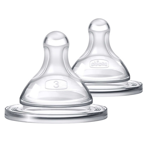 Duo Baby Bottle Nipple Stage 3 Fast Flow (6m+) 2Pk | Chicco