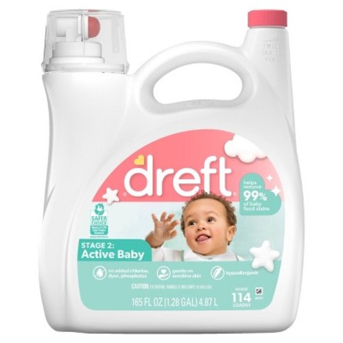 Dreft Stage 2: Active Baby Liquid Laundry Detergent