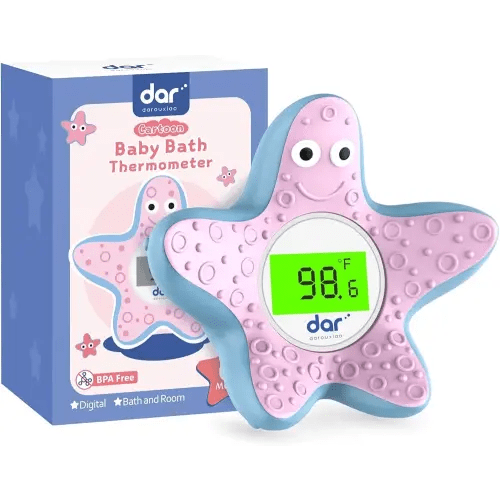 Baby Bath Thermometer, Digital Water Temperature Thermometers with 3 Color Backlit and Temperature Warning, Safety Bath Tube Thermometer Floating Toy for Infant, Toddler