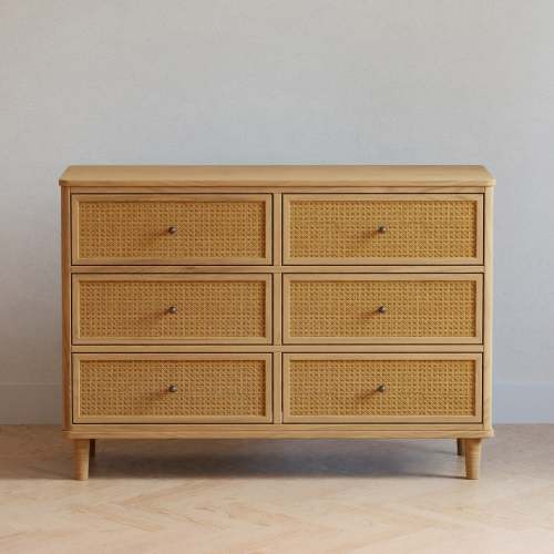 Marin with Cane 6 Drawer Assembled Dresser