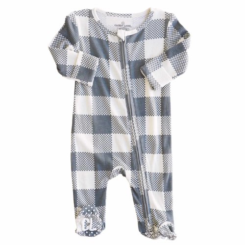 All Bamboo Waffle Zipper Footies*
