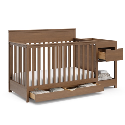 Graco Shiloh Convertible Baby Crib and Changer, Hazelnut