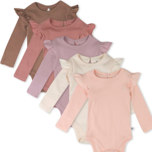 5-Pack Organic Cotton Long Sleeve Bodysuits | Honest Baby Clothing