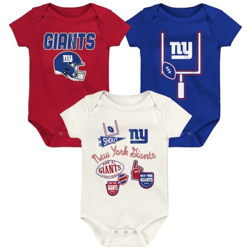 Infant & Newborn New York Giants  Outerstuff Littlest Player Three-Piece Bodysuit Set