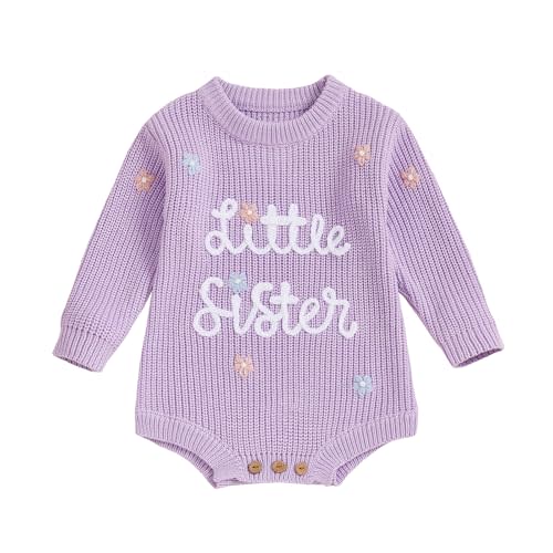 FYBITBO Baby Girl Boy Sweater Knit Oversized Pullover Sweatshirt Romper Onesie Warm Fall Winter Clothes Outfit Newborn