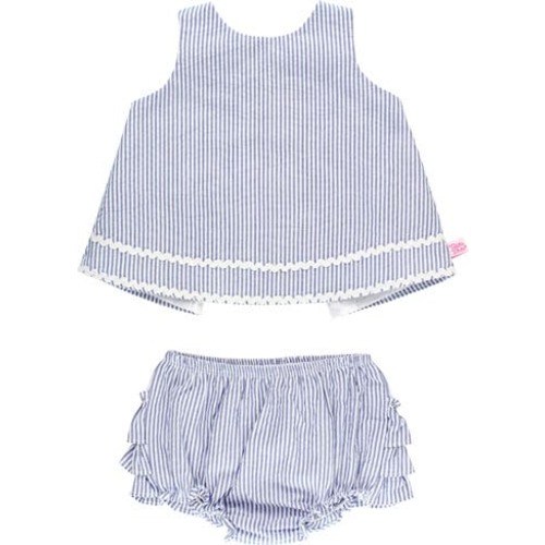 Seersucker Cotton Swing Top & Bloomers, 0-3M