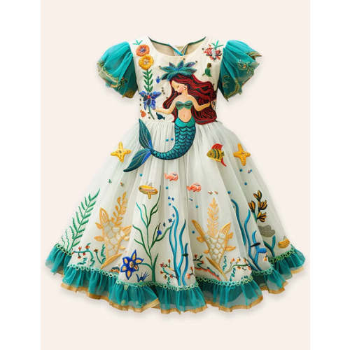 Mermaid Applique Tulle Dress