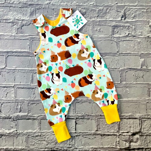 Guinea pig party baby romper, baby clothes, baby romper, toddler romper, guinea pigs, baby gift, toddler clothing, organic