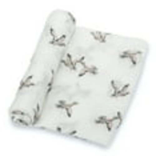 LollyBanks Mallard Duck Baby Muslin Swaddle Blanket 100% Cotton 47"x47" 1 Pack