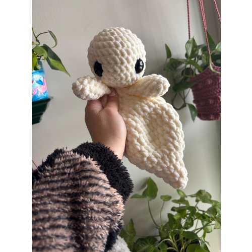 Ghost snuggler, whimsigoth nursery decor, spooky themed, gothic, halloween gifts, boo basket, comfort toy, baby shower gifts, minimalist