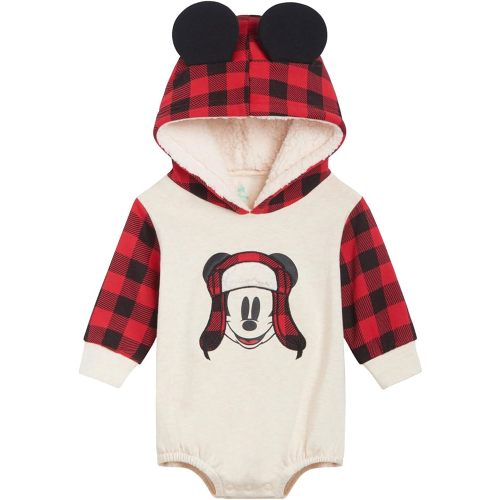 Disney Mickey Mouse Fleece Matching Family Pullover Hoodie & Bodysuit Newborn to Adult Sizes (0-3 Months - 2XL)