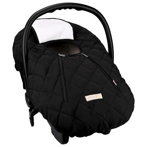 Car Seat Cover for Babies Winter - Baby Car Seat Covers Universal Cold Weather Shield,Warm and Cozy Carseat Covers (Black)
