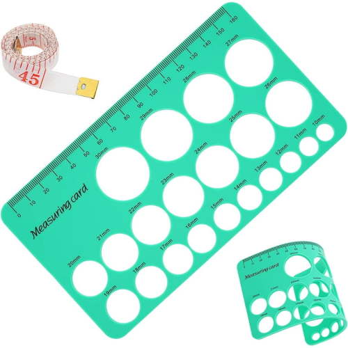 Silicone Nipples Ruler of Flange Size Measure for Nipple, Nipple Measurement Tool for Flanges Silicone and Soft in mm, Breast Pump Sizing Tool for Spectra, Medela, Momcozy, Lansinoh (Green)
