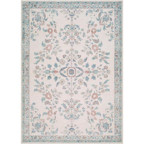 Lympsham Floral Polyester Area Rug