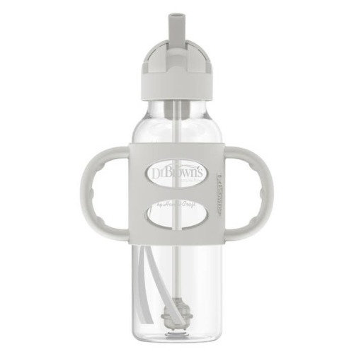 Narrow Sippy Straw Bottle with Handles (8 oz)