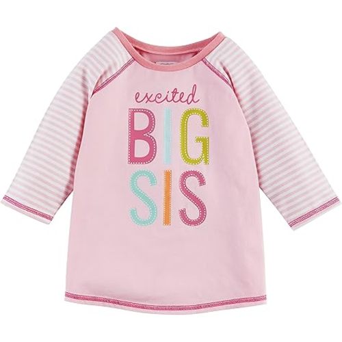 Mud Pie Baby Girls Sister T-Shirt, Big Sis, Large