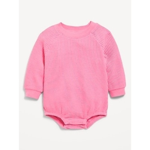 Printed Long-Sleeve Fleece One-Piece Romper for Baby | Old Navy