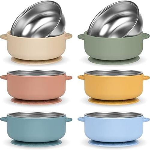 6 Pcs Stainless Steel Baby Bowls