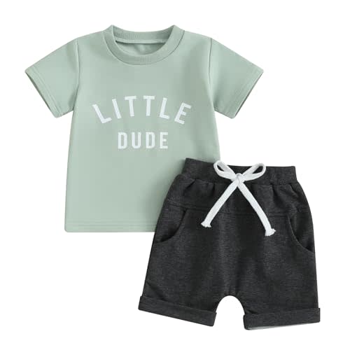 Toddler Baby Boy Summer Outfit Short Sleeve T Shirt Top Casual Shorts Set Infant Newborn Clothes 6 12 18 24 Month 2T