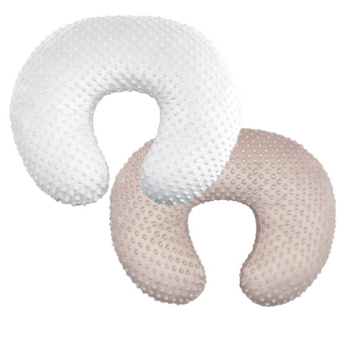 OWLOWLA 2Pack Nursing Pillow Cover White&Khaki Nursing Covers Set Breastfeeding Pillow Slipcover Fits Naked Nursing Pillow for Baby Boy Girl(White/Khaki)