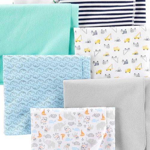 Simple Joys by Carter's Unisex Babies' Flannel Receiving Blankets, Pack of 7