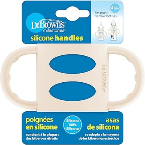 Dr. Brown’s® Milestones™ 100% Silicone Baby Bottle Handles, Narrow, Ecru, 1-Pack