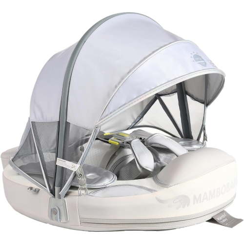 Mambobaby Non Inflatable Swimming Pool Angel Float with Canopy, Silver