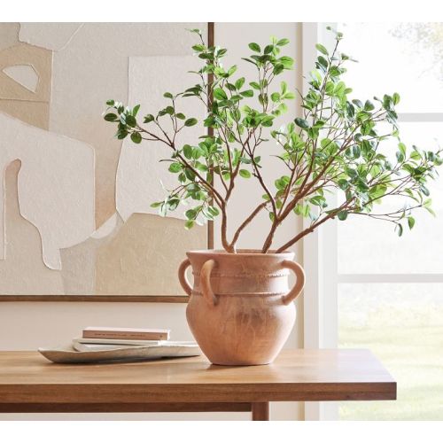 Faux Green Leaf Branch