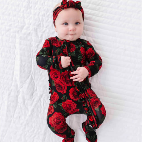 Bums & Roses Ruffle Footie