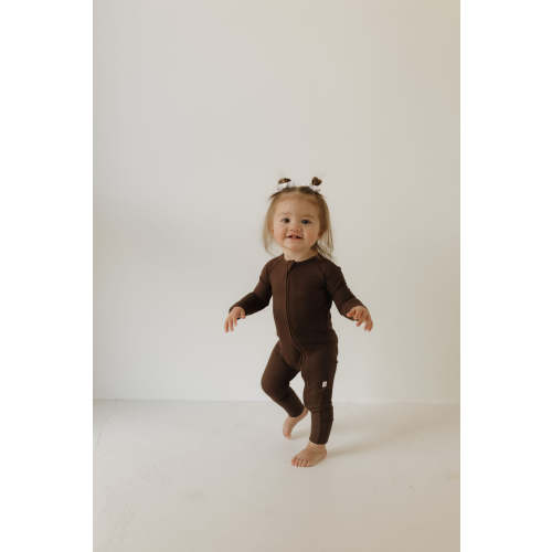 Bamboo Zip Pajamas | Coffee Bean