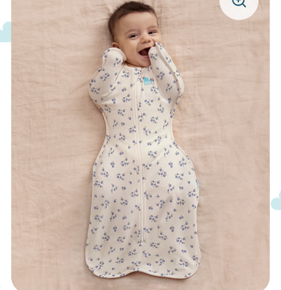Swaddle Up™ 1.0 TOG Cotton Jacaranda Meadow