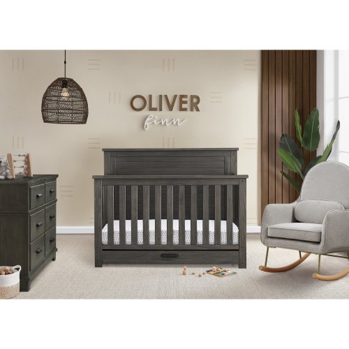 Caden 6-in-1 Convertible Crib with Trundle Drawer - N/A