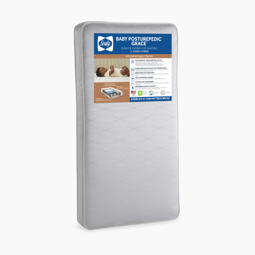 Sealy Posturepedic Grace 2-Stage Crib Mattress - White