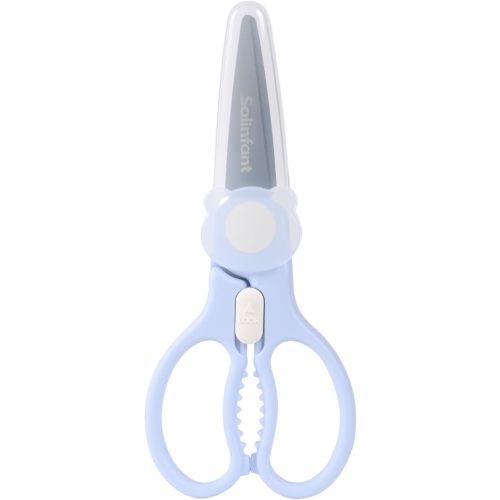 Premium Stainless Steel Portable Baby Food Safety Scissors, Detachable Feeding Shears for Toddlers Infant Kids Food Cutting Meats Noodles Vegetables with Protactive Cover