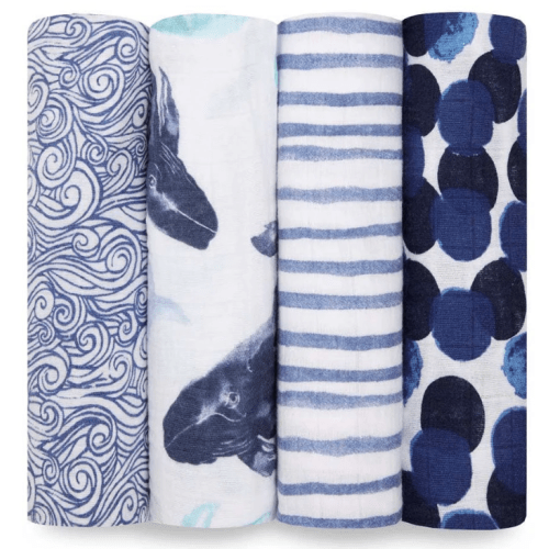 Swaddle Blankets - Seafaring Classic Swaddle 4pk | aden + anais