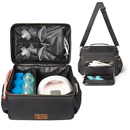 Kadamii Breast Pump Bag - Pumping Tote Bag Compatible with Spectra S1 S2 Gold, Medela, and More, Stylish and Functional for Busy Moms, with Built-in Cooler