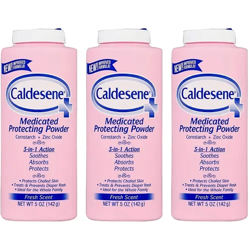 Caldesene Medicated Protecting Powder with Zinc Oxide & Cornstarch-Talc Free, 5 Ounce (3 Pack)