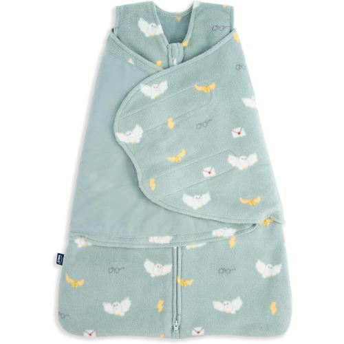 HALO Micro-Fleece Sleepsack Swaddle, 3-Way Adjustable Swaddle Blanket for Newborn and Infants, TOG 3.0 for Cold Climates, Hip Healthy, Harry Potter Hedwig, Small, 3-6 Months