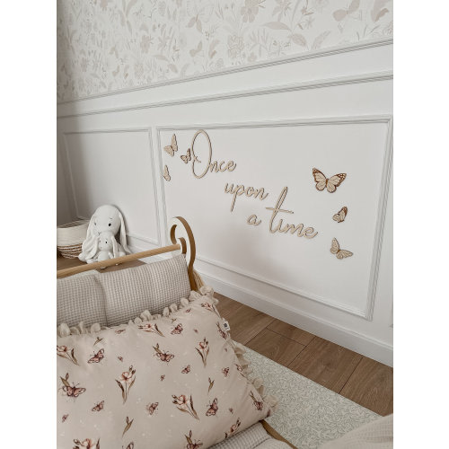 Wooden inscription Once upon a time |Wooden inscription | Kinderziemer | Wooden butterflies|nursery decoration| Schriftzüge |Wandschriftzüge