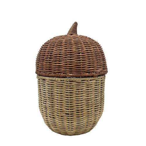 Celebrate Together™ Woven Acorn Lidded Rattan Storage Bin