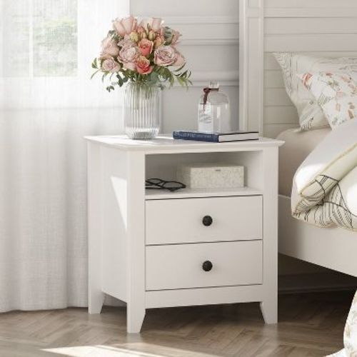 FUFU&GAGA White Modern Style Nightstand - A Versatile Choice