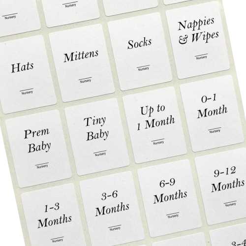 20pk Nursery Organisation Labels | Baby Clothes | New Baby | Home Decor | Children's Organisation | Maternity