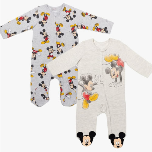 Disney Baby 2 Pack Sleep N' Play Coveralls Newborn to Toddler