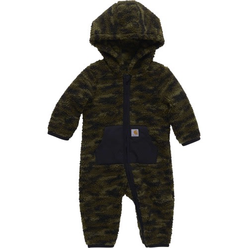 Boys' Long-Sleeve Zip-Front Printed Sherpa Coverall (Infant)